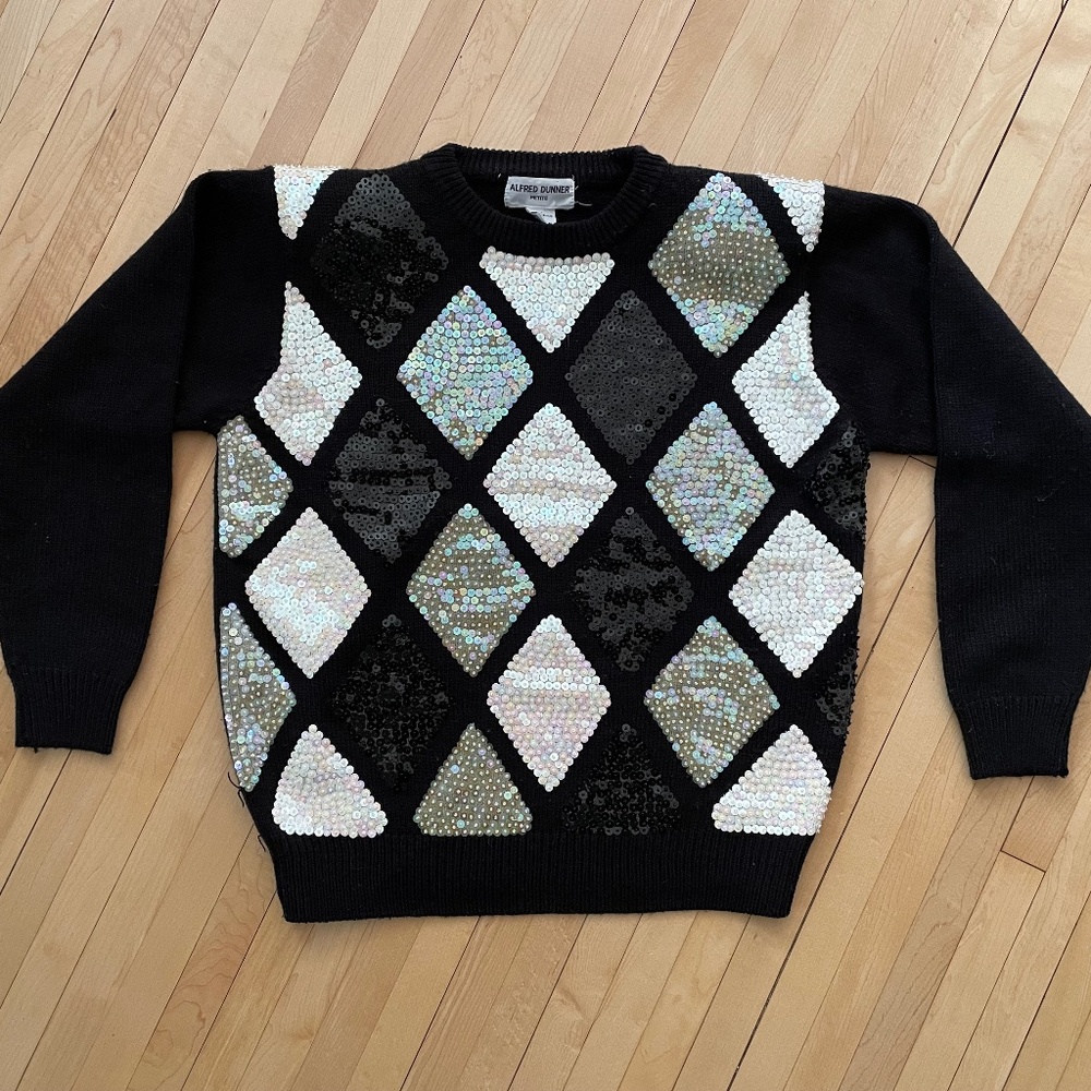 Vintage Alfred Dunner diamond sequin sweater